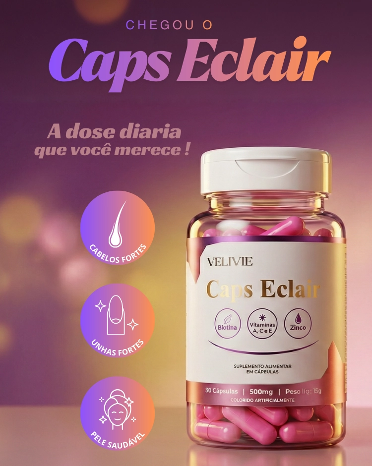Caps Eclair — Vitamina Capilar Premium Velivie
